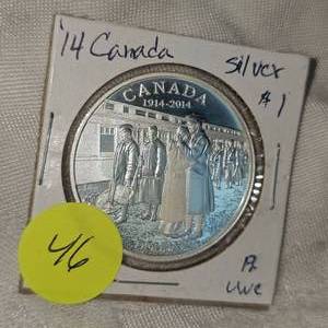 2014 Canada Silver $1 Proof, UNC