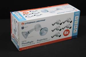 Lithonia Lighting Floodlight Kit (6 Lights) - 120V Aluminum Housing, LED Compatible