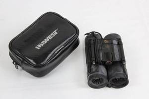 USWEST Compact Binoculars with Hard Zip Case