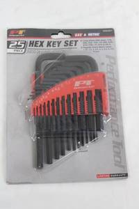 Performance Tool 25-Piece Hex Key Set - SAE & Metric (Long & Regular)