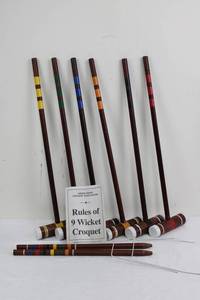 Croquet Mallets with Color-Banded Shafts- United States Croquet Association