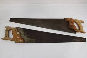 Two Vintage Handsaws with Wooden Handles - Made in USA