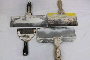 Stanley Masonry Trowel & Assorted Finishing Trowels - Rusty, Used