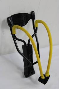 Marksman Slingshot with Powerline Bands - Yellow Latex Tubes, Black Frame