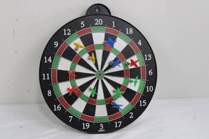 GAHOO Dartboard with Darts - Wall Mount Bracket Included