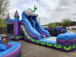 14 X 40 Rapids Dual Lane Water Slide Bounce House 5 in 1 Combo