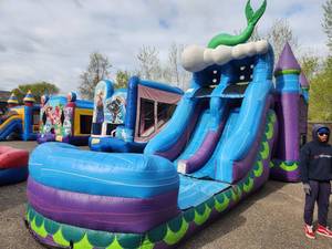 14 X 40 Rapids Dual Lane Water Slide Bounce House 5 in 1 Combo