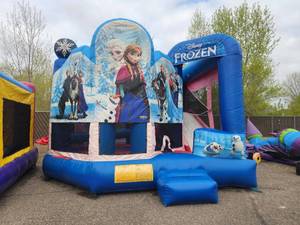 19 X 20 Frozen Inflatable Combo 5 in 1 wet or dry slide -