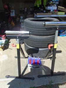3 19� tires & 2 roller stands. As shown. CASH ON SITE ONLY. PICKUP IS TUESDAY MAY 19TH FROM 11 AM TO 4 PM. REGARDLESS WHAT THE SCHEDULE STATES.