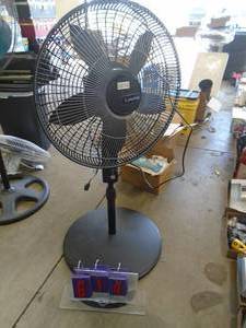 Lasko pedestal fan with remote. As shown. CASH ON SITE ONLY. PICKUP IS TUESDAY MAY 19TH FROM 11 AM TO 4 PM. REGARDLESS WHAT THE SCHEDULE STATES.
