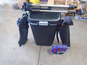 3 camera tripods & trash can. As shown. CASH ON SITE ONLY. PICKUP IS TUESDAY MAY 19TH FROM 11 AM TO 4 PM. REGARDLESS WHAT THE SCHEDULE STATES.