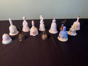 Assorted Porcelain Christmas Bells & Figurines - Hand Painted, Made in Japan