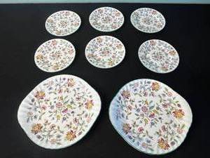 Minton Haddon Hall Bone China Plates Made in England - Floral Pattern (Assorted)