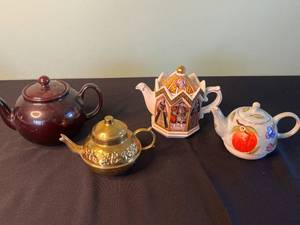 Sadler Hand-Painted English Porcelain Teapot with Portrait Panels and Crown Lid, Pristine Tea Pot & More