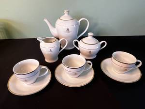 ER The Queens Golden Jubilee Tea Set 1952-2002 - Teapot, Creamer, Sugar & Cups