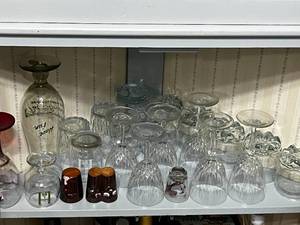 Mixed Lot Of Wine Glasses & Barware
