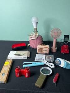 Swiss Army Knife & Mixed Lot of Household Electronics & Accessories