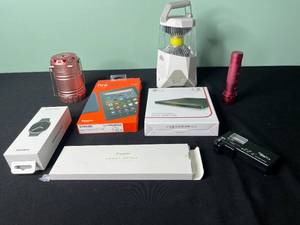 Samsung Galaxy Watch8, Fire Hd8, Lg DVD Writer & Assorted Lanterns & Flashlight