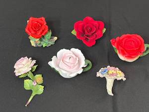 Assorted Porcelain Flowers Inc Capodimonte A. Gagliardi Made in Italy
