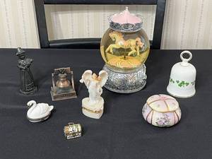 Glass Carousel Horse Globe Crown Top - Assorted Vintage Figurines & Oakley China Vase