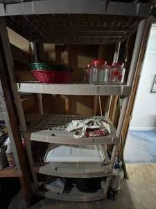 Mixed Lot Sterilite Storage Rack, Baskets, Jars & Tote