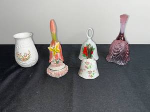 VTG Decorative Ceramic and Glass Bell Figurines