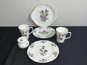 Luckenbooth Bone China Thistle Dinnerware Set