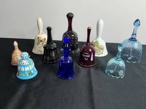 Assorted Glass & Ceramic Bell Collection