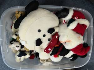 Mixed Lot of Christmas Plush Toys & Fall Wreath Decor