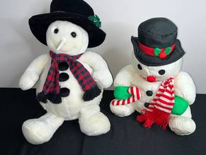 Christmas Snowman Plush Decor (Lot of 2)