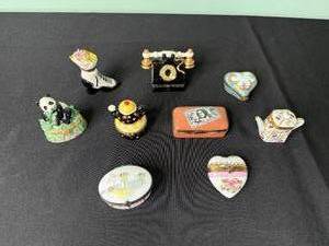 Limoges France Assorted Trinket Boxes & Figurines - Mixed Porcelain