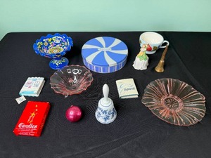 VTG Blue Floral Compote - Teacups & Assorted Ceramics - Mixed