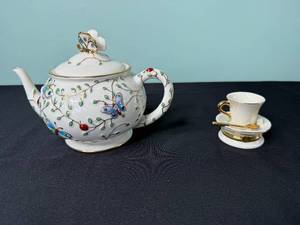 Lenox Summer Enchantment Teapot - Treasures Series, First Issue 2003, Handcrafted in China