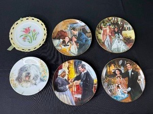 Assorted MGM GWTW Licensed Porcelain Plates - Vintage Film Scenes & Floral Decor