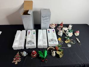Battery Operated Christmas Tree - Assorted Christmas Ornaments & Figurines