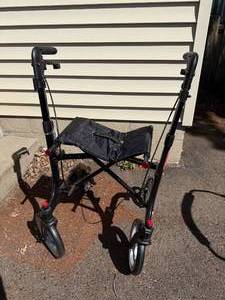 Nova Express Rollator Black - 4-Wheel Mobility Walker (Item 4328BK) 300 LB Capacity