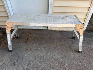 Aluminum Work Platform Ladder with Deck - Folding Scaffold