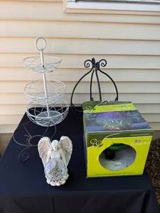 Mixed Garden Decor Assortment with Enchanted Garden LED Glass Gazing Ball