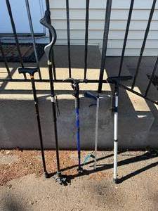 Assorted Walking Canes & Crutch