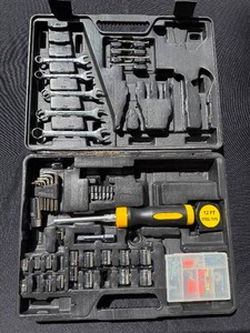 Home Repair Tool Set with Case & 12 Ft Steel Tape - see photos for items inc in case