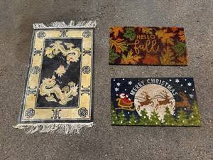 Seasonal Decorative Door Mats (Lot of 3)