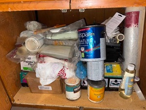 Mixed Lot of Paint, Rollers & Painting Supplies - content quantities unverified