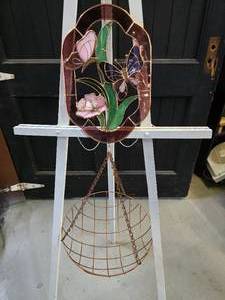 Stained Glass Hanging Basket