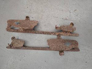 Antique Metal Ice Skates with Clover Leaf Design