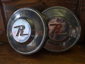 AMC Rambler Dog Dish Hubcaps, Likely From the Late 1950s or Early 1960s.
