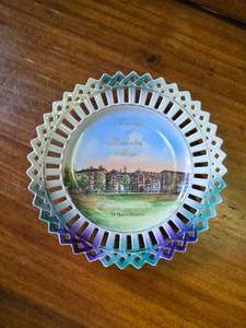 Vintage Japan Lusterware Souvenir Plate St Marys Hospital in Rochester, MN
