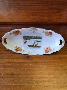 Vintage Porcelain Tray from Chatham, New Brunswick