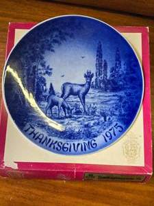 Bareuther 1975 Thanksgiving Collector Plate from Bavaria, Germany with Box