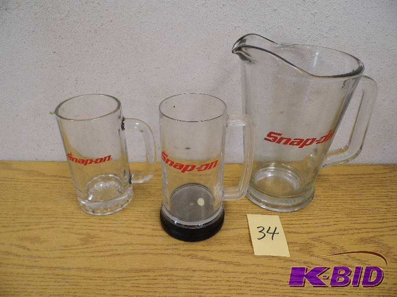 lot 34 image: Snap On Pitcher and Mugs