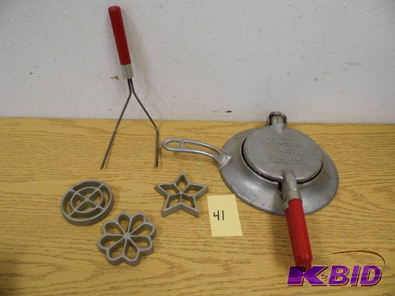 lot 41 image: Krumkake Iron & Rosette Iron